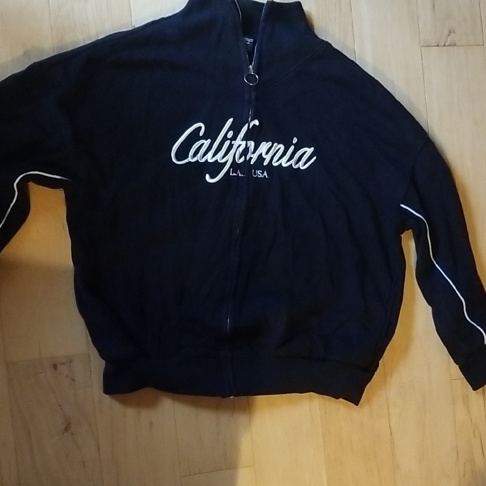 Black California Zip-Up Jacket